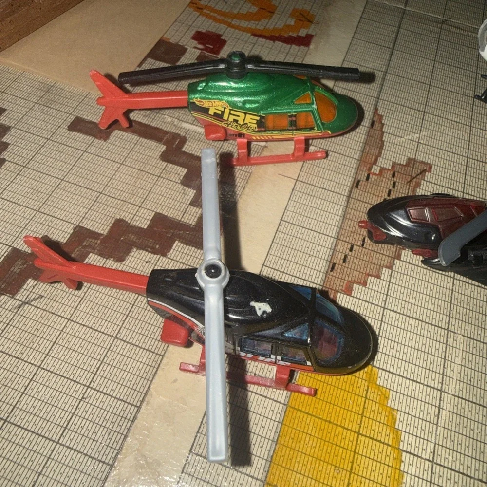 Lot Of (6) Rescue Helicopters Hot Wheels Matchbox Unmarked